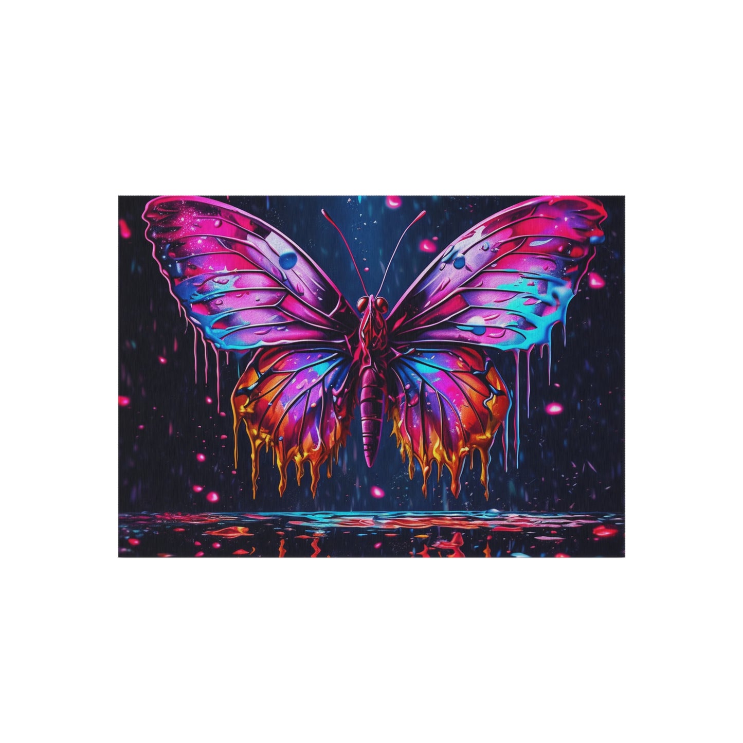 Outdoor Rug  Pink Butterfly Flair 2