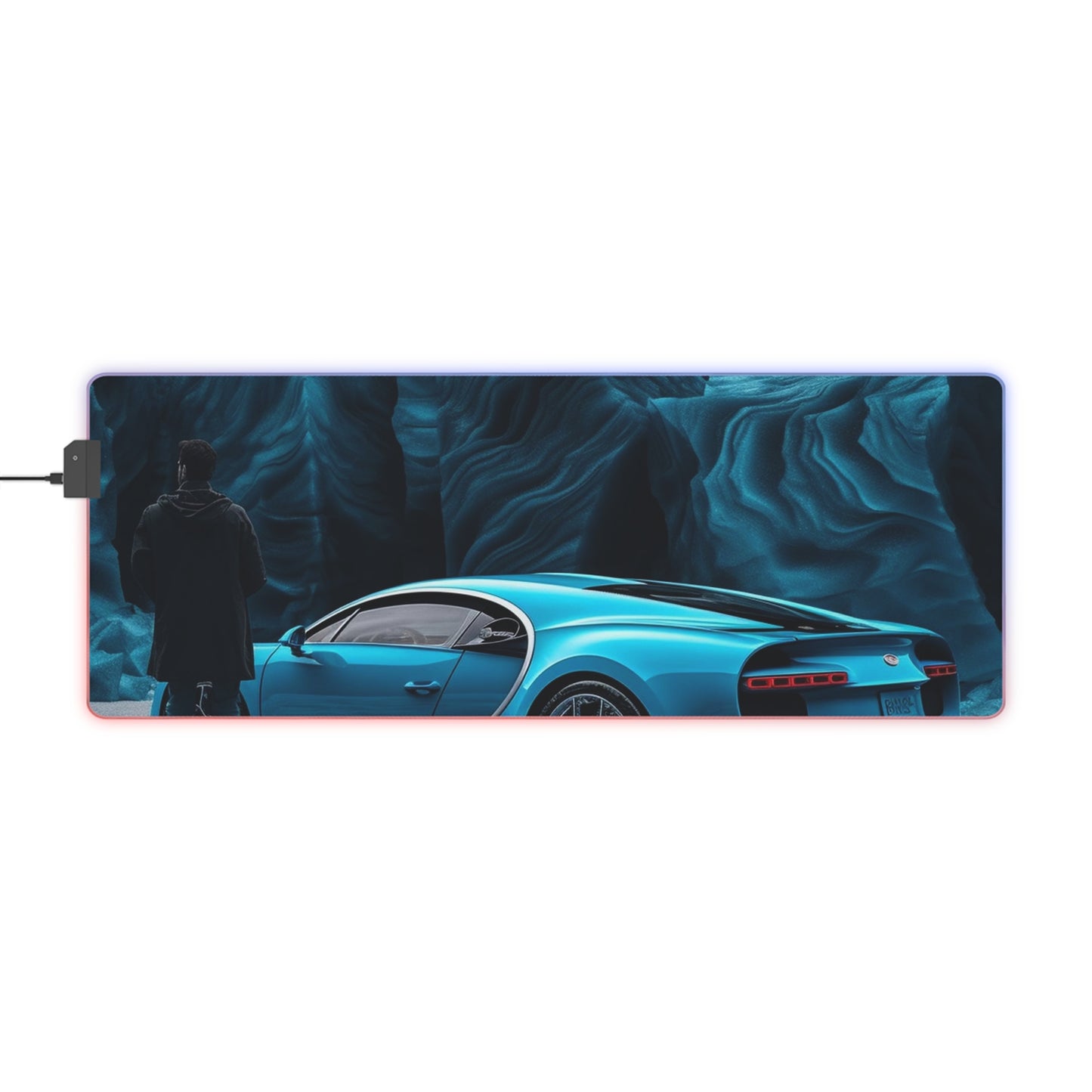 LED Gaming Mouse Pad Bugatti Real Look 3