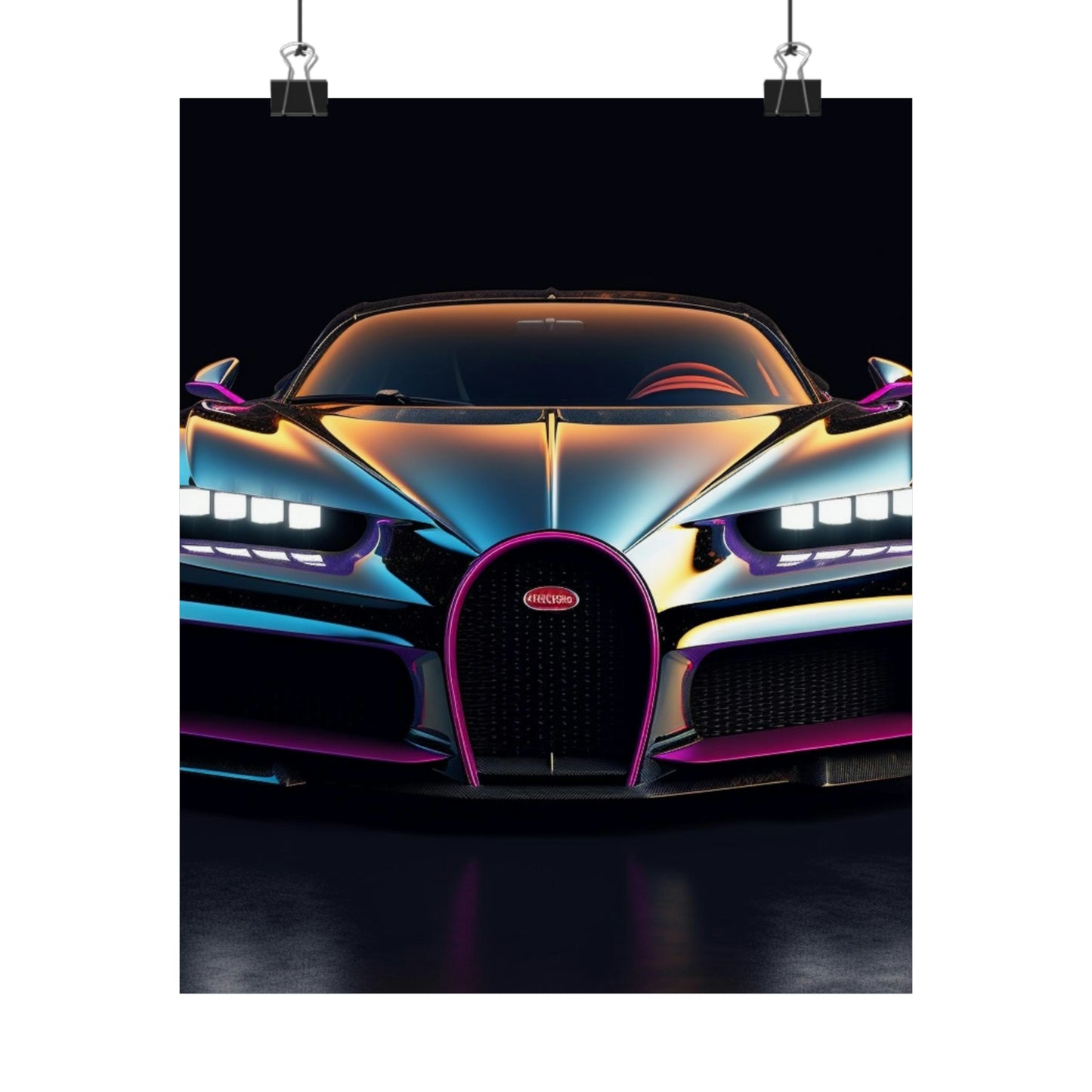 Premium Matte Vertical Posters Hyper Bugatti Chiron 1