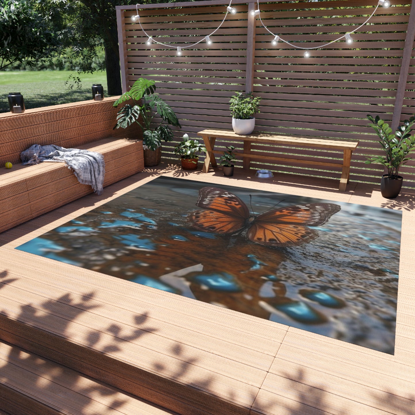 Outdoor Rug  Water Butterfly Street 2