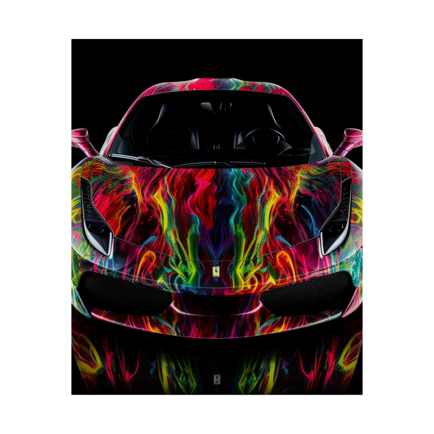 Premium Matte Vertical Posters Ferrari Color 1