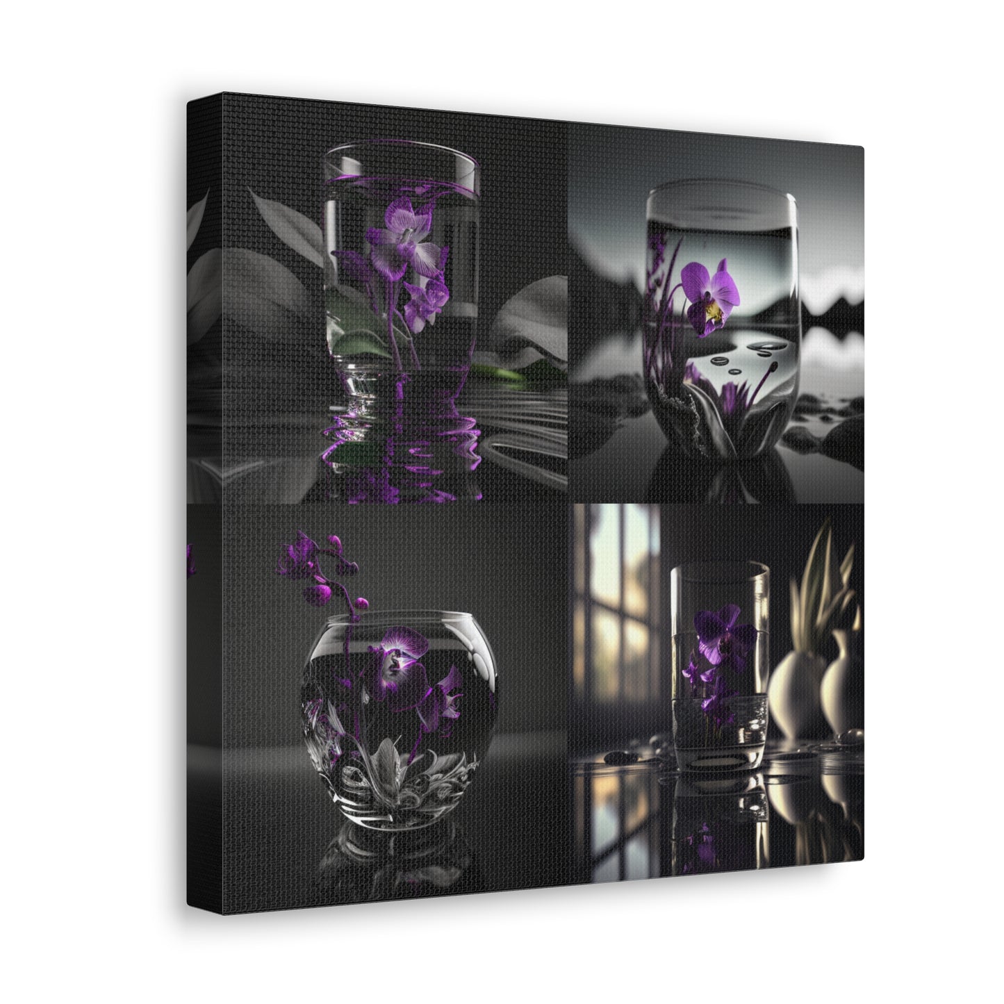 Canvas Gallery Wraps Purple Orchid Glass vase 5