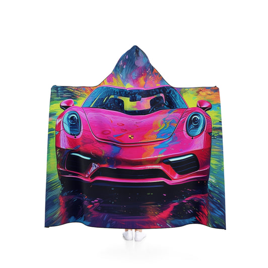 Hooded Blanket Pink Porsche water fusion 3