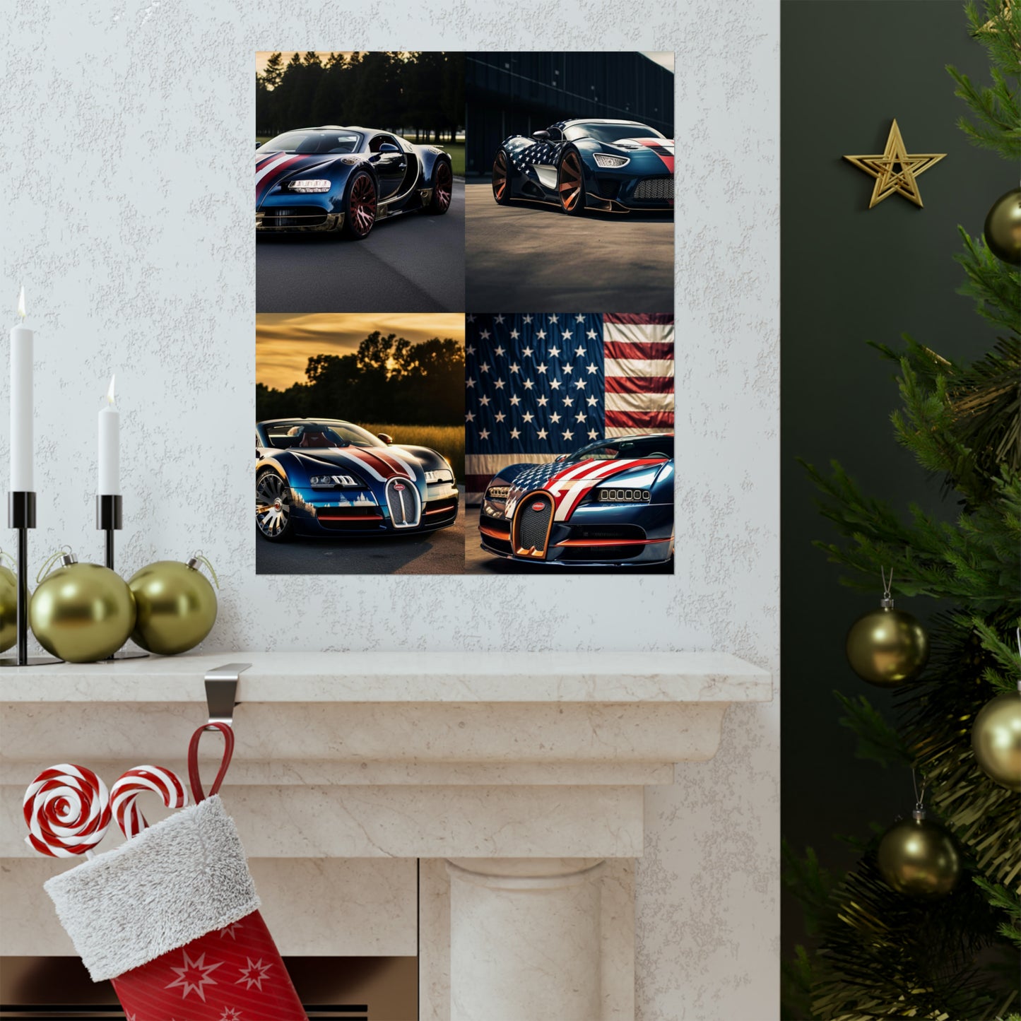 Premium Matte Vertical Posters Bugatti Flag American 5