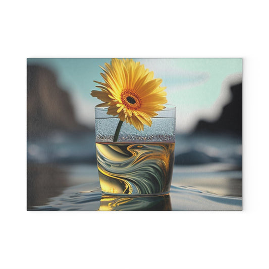 Glass Cutting Board yello Gerbera glass 2