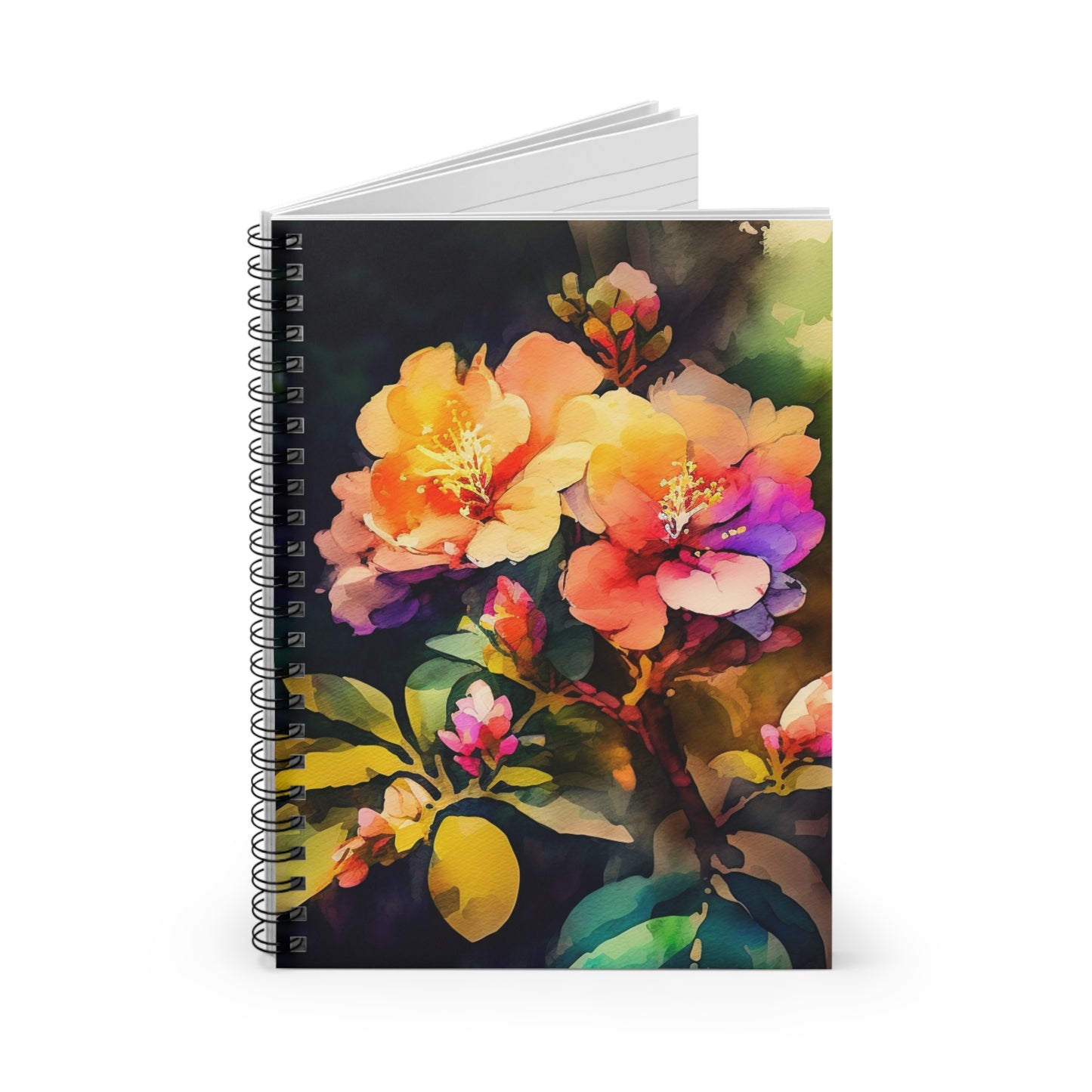 Spiral Notebook - Ruled Line Bright Spring Flowers 2