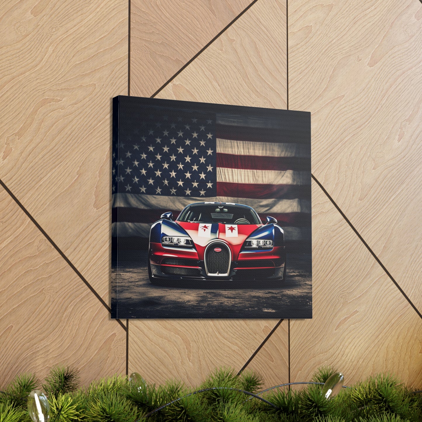 Canvas Gallery Wraps Bugatti American Flag 3