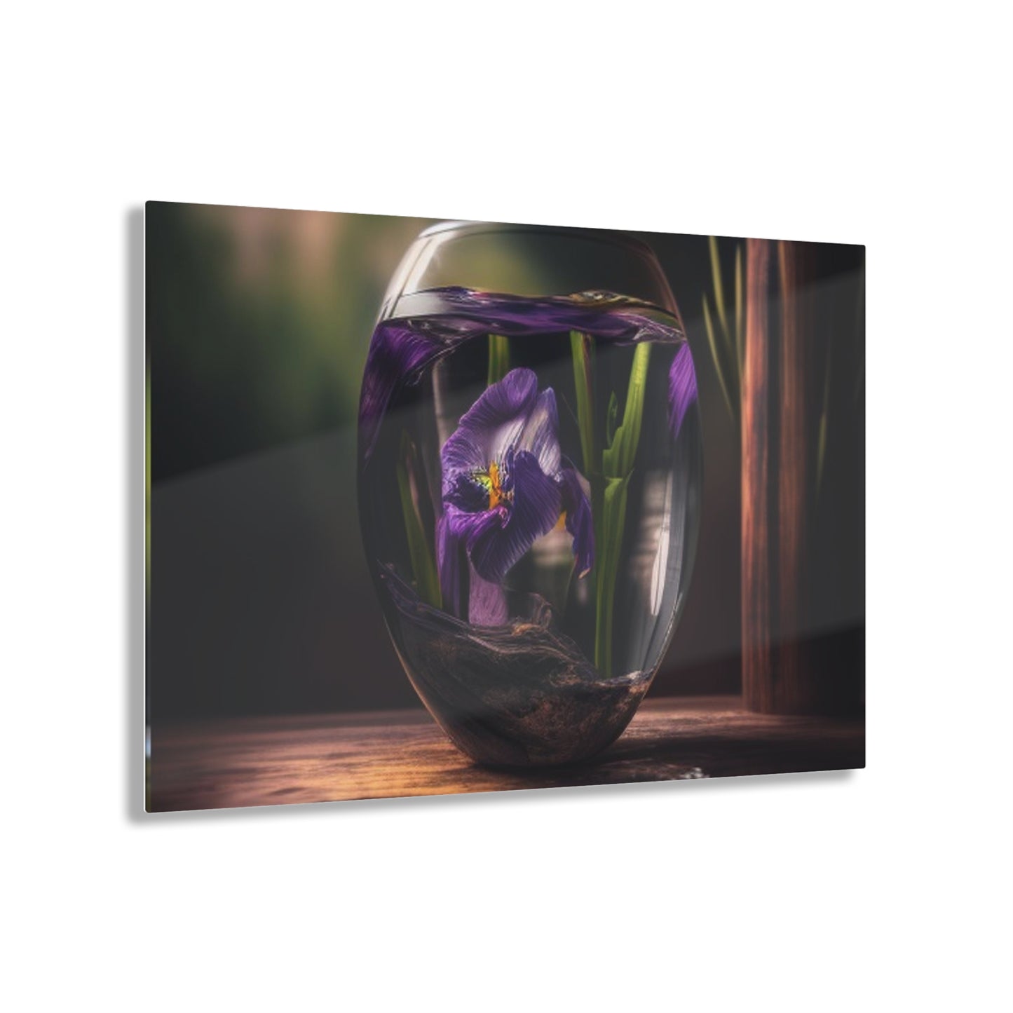 Acrylic Prints Purple Iris in a vase 4