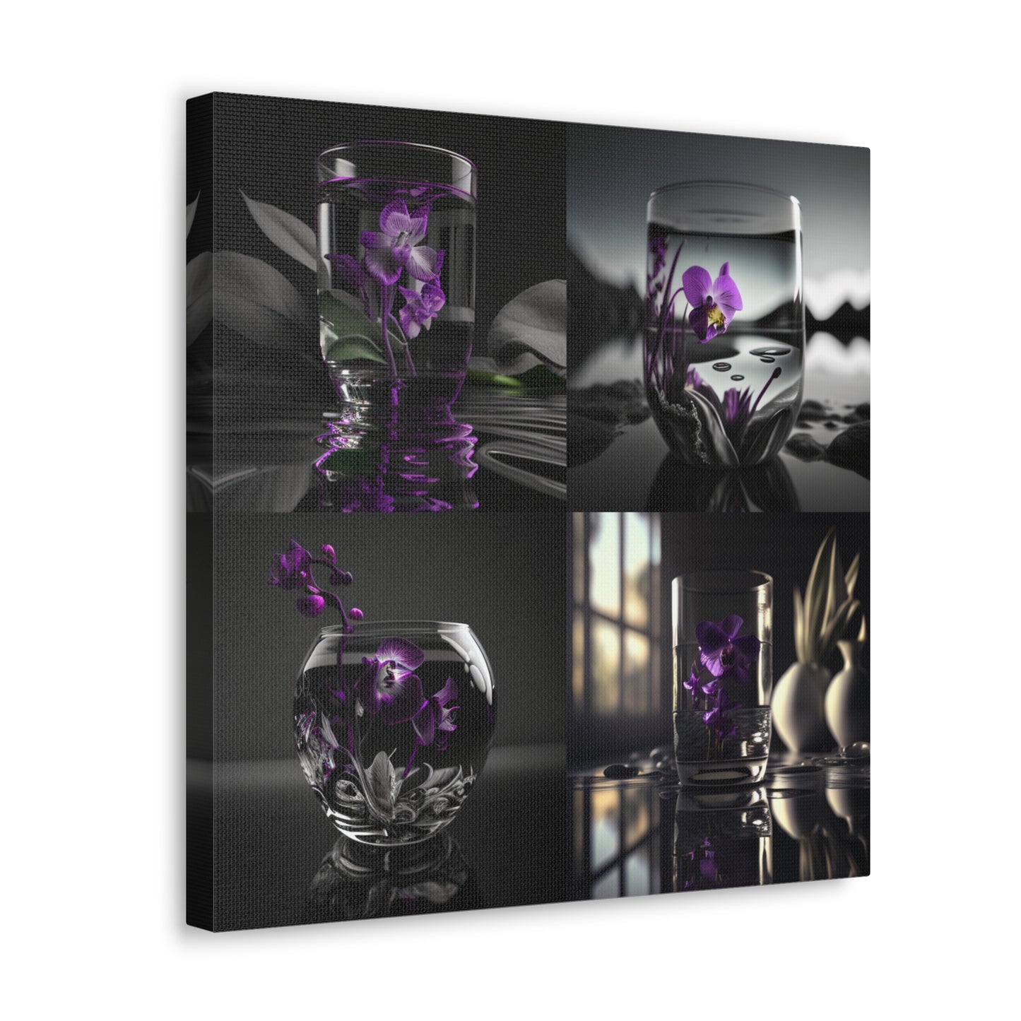 Canvas Gallery Wraps Purple Orchid Glass vase 5