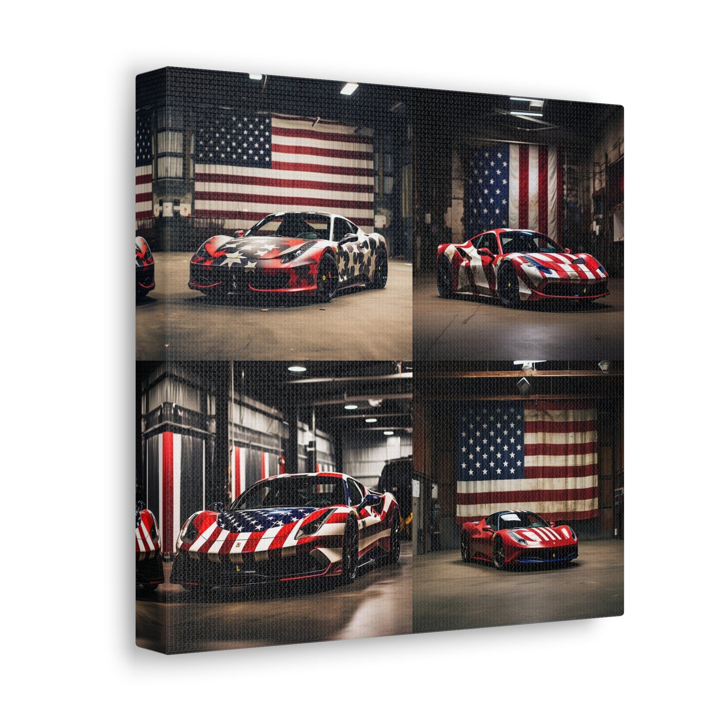 Canvas Gallery Wraps American Flag Farrari 5