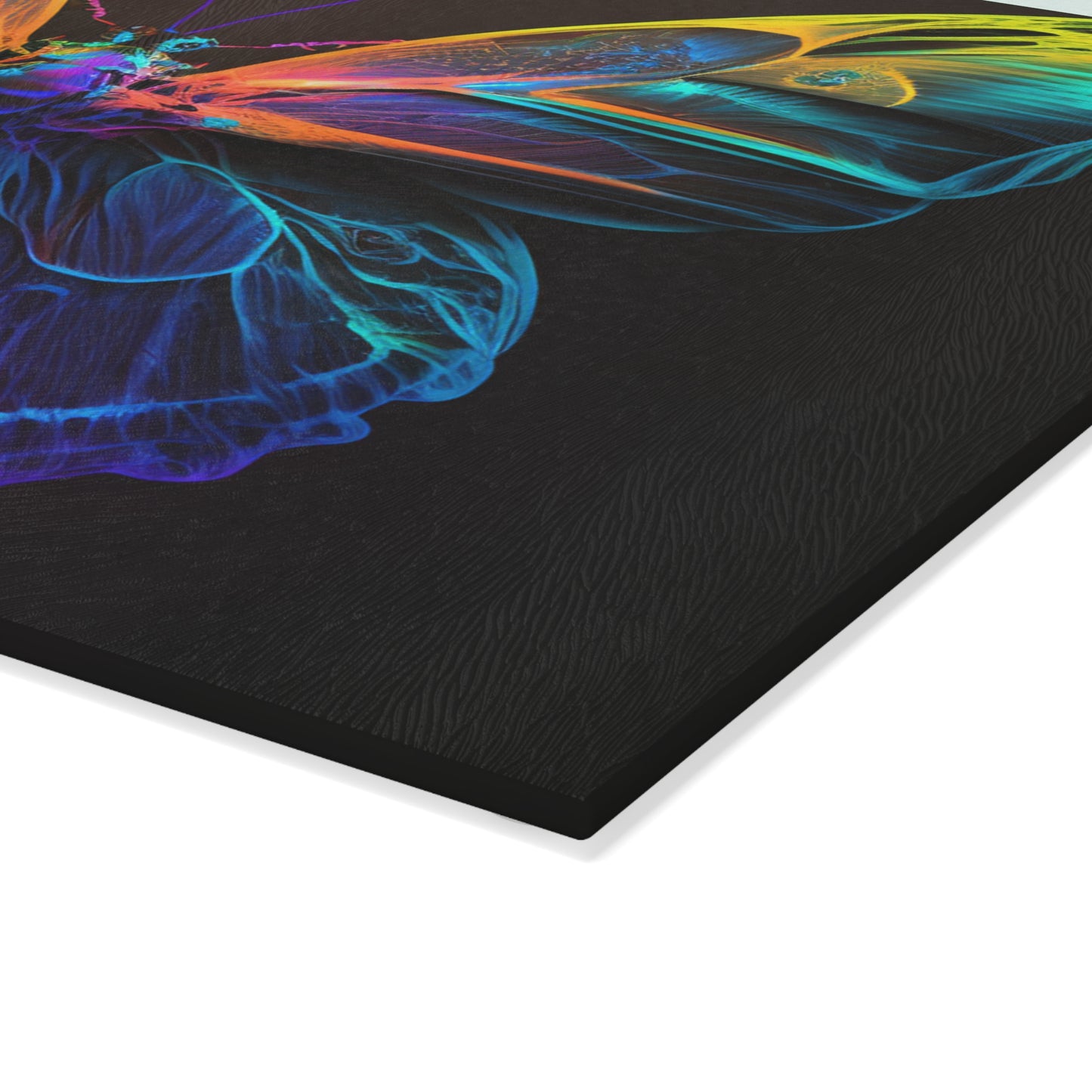 Glass Cutting Board Raw Hyper Color Butterfly 3