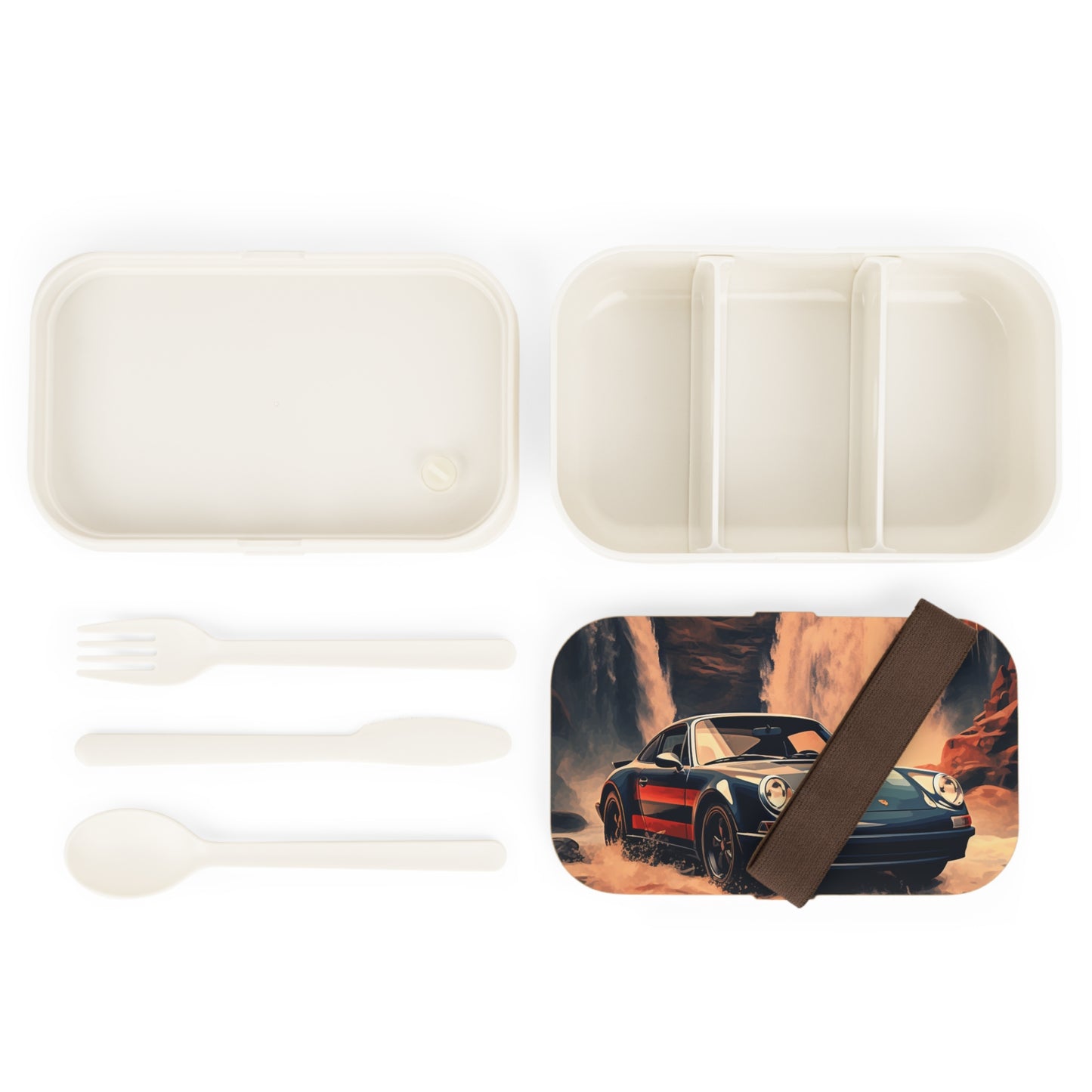 Bento Lunch Box American Flag Porsche Abstract 3