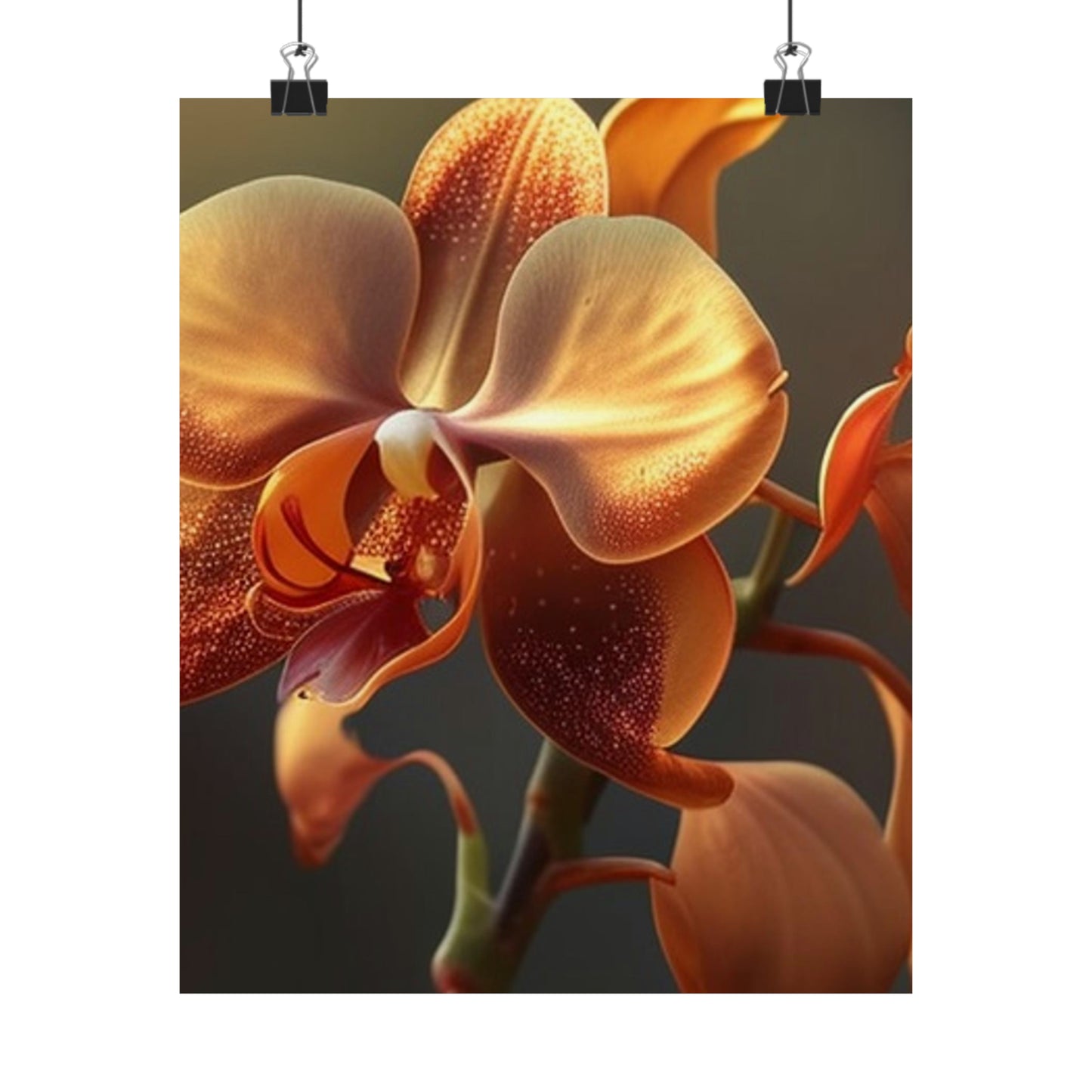 Premium Matte Vertical Posters Orange Orchid 1