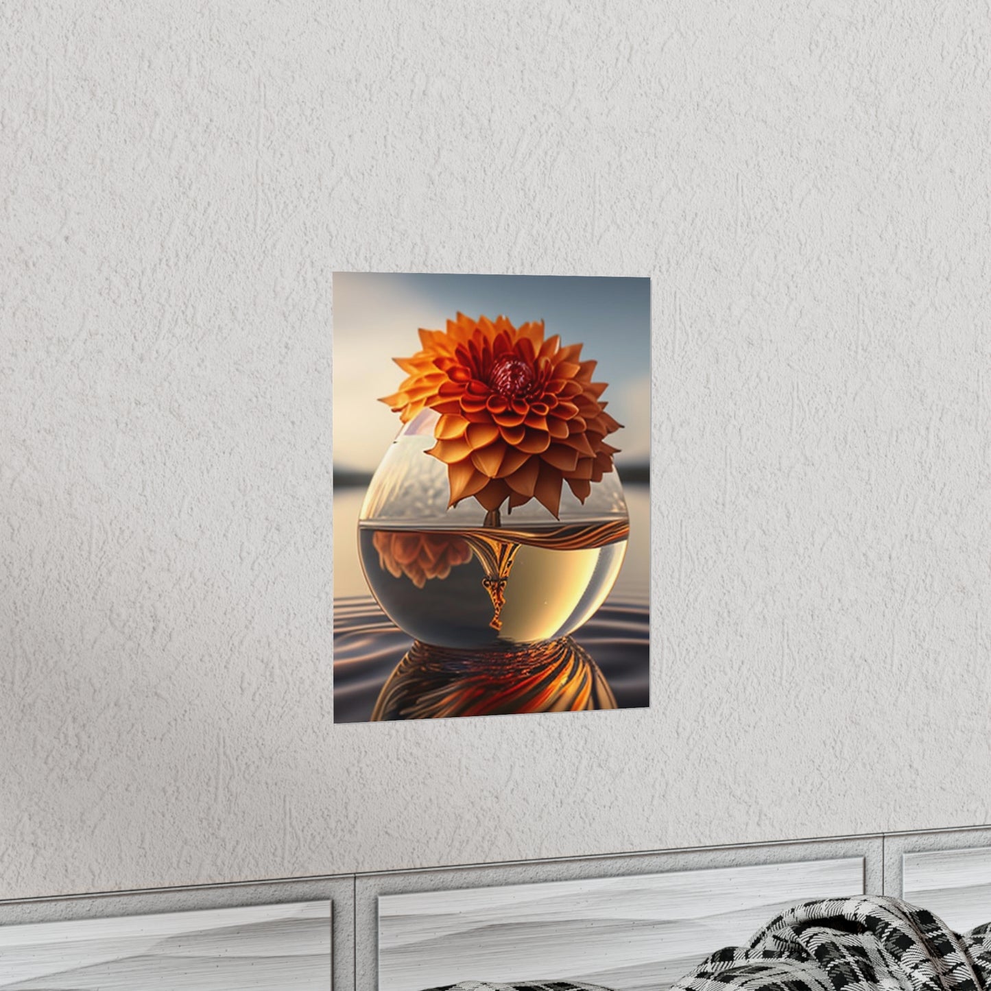 Premium Matte Vertical Posters Dahlia Orange 1