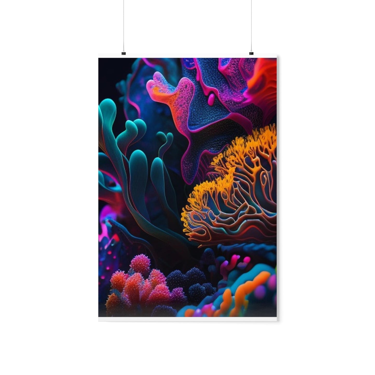 Premium Matte Vertical Posters Macro Coral Reef 2