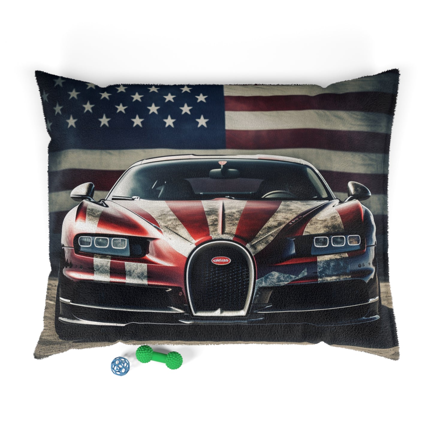 Pet Bed American Flag Background Bugatti 3