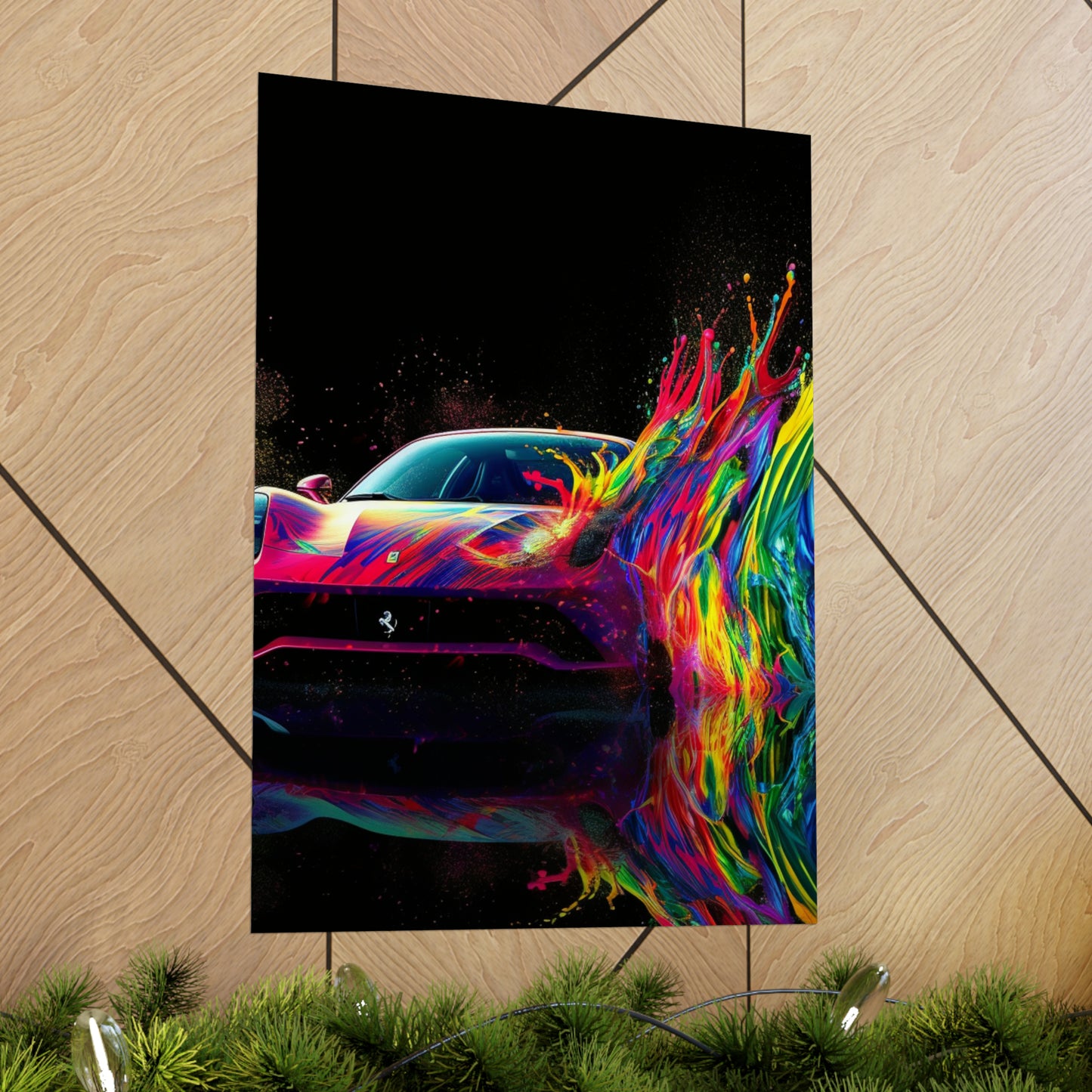 Premium Matte Vertical Posters Ferrari Fusion Water 3