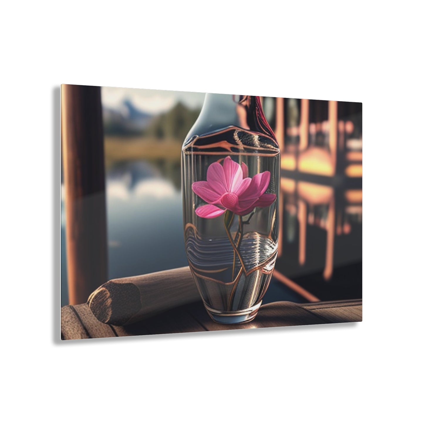 Acrylic Prints Magnolia in a Glass vase 3