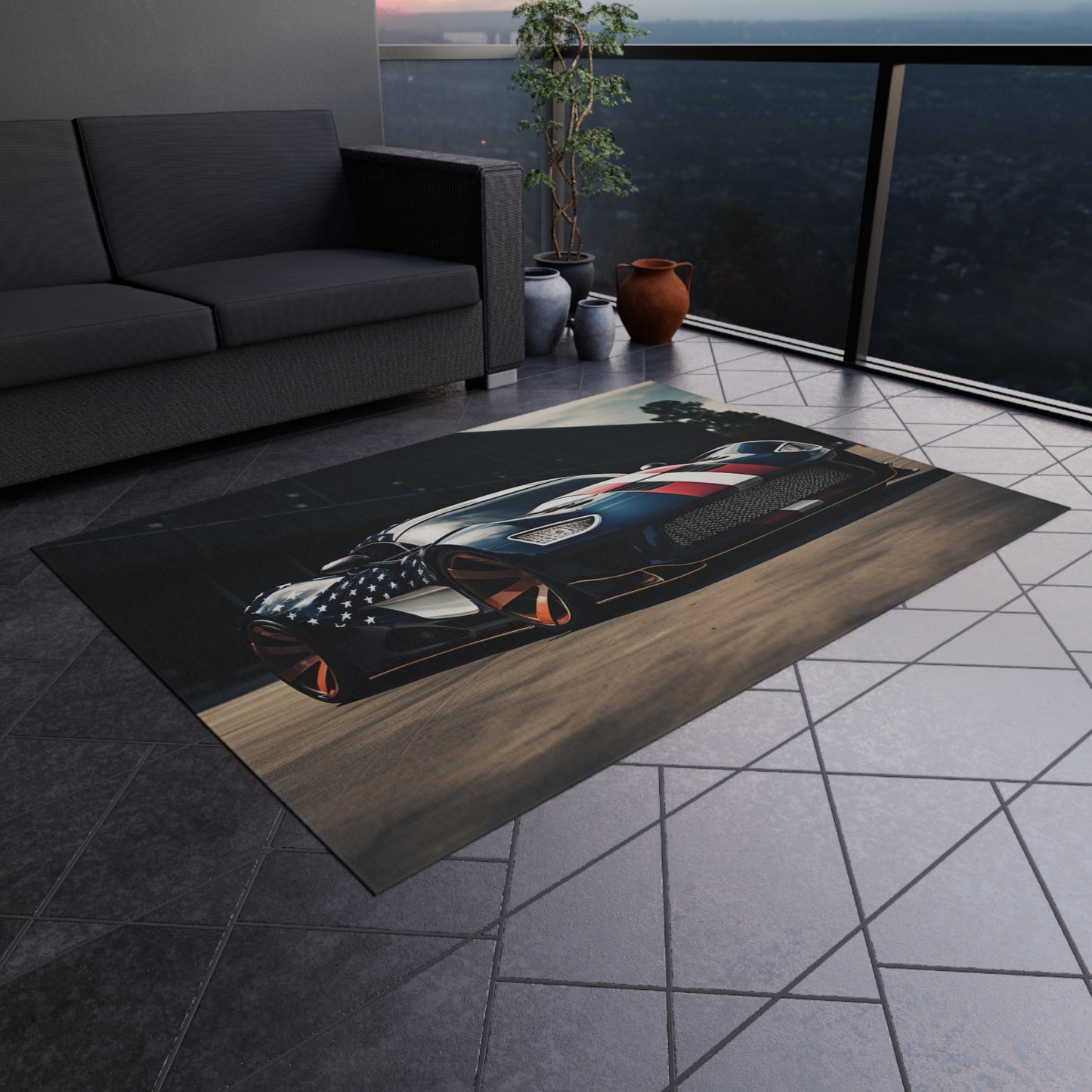 Outdoor Rug  Bugatti Flag American 2