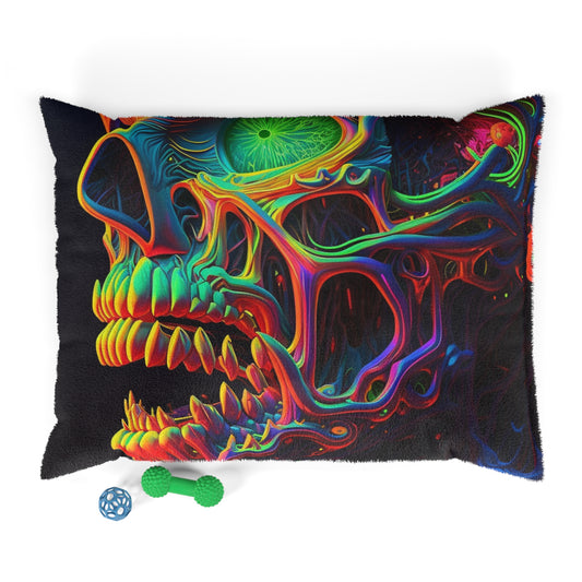 Pet Bed Florescent Skull Death 1