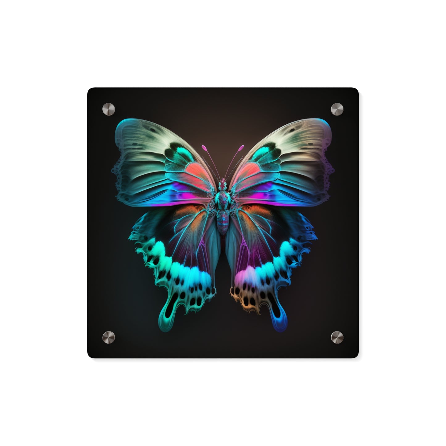 Acrylic Wall Art Panels Raw Hyper Color Butterfly 2