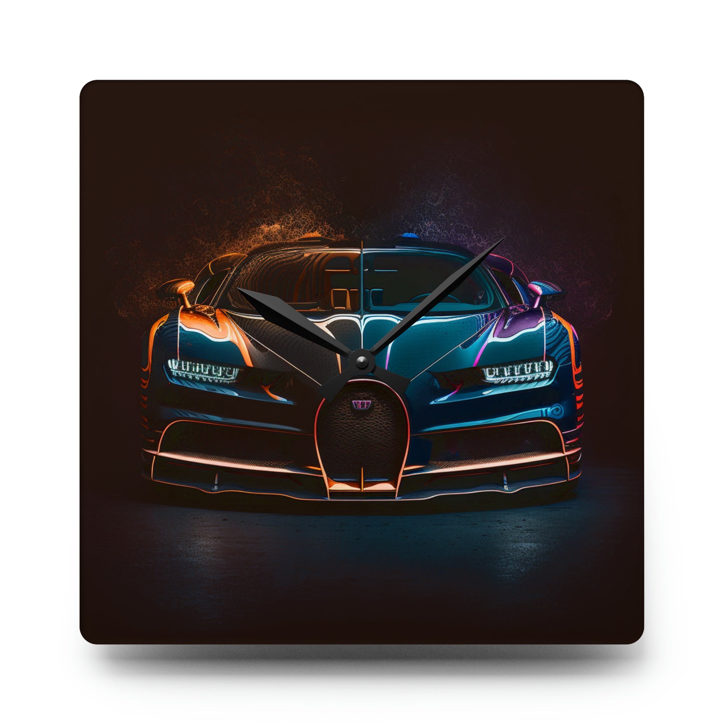 Acrylic Wall Clock Bugatti Chiron Super 3