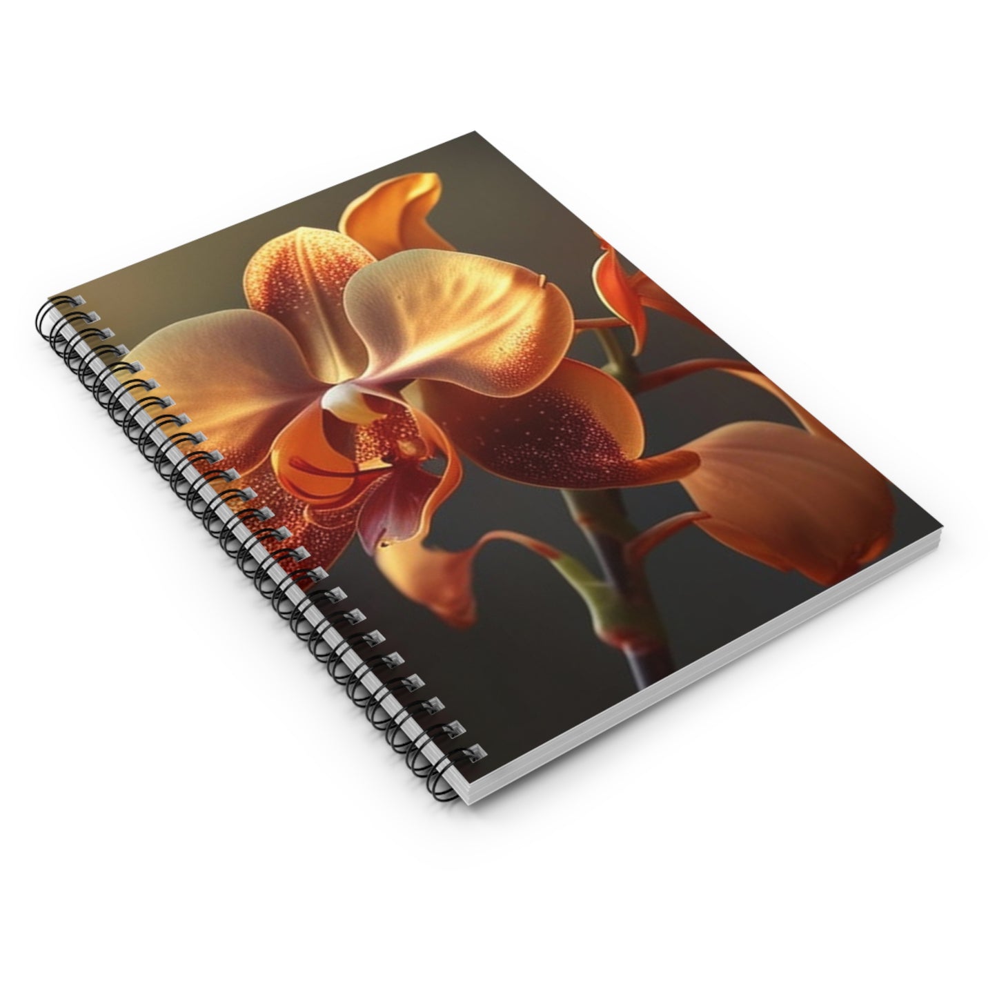 Spiral Notebook - Ruled Line Orange Orchid 1