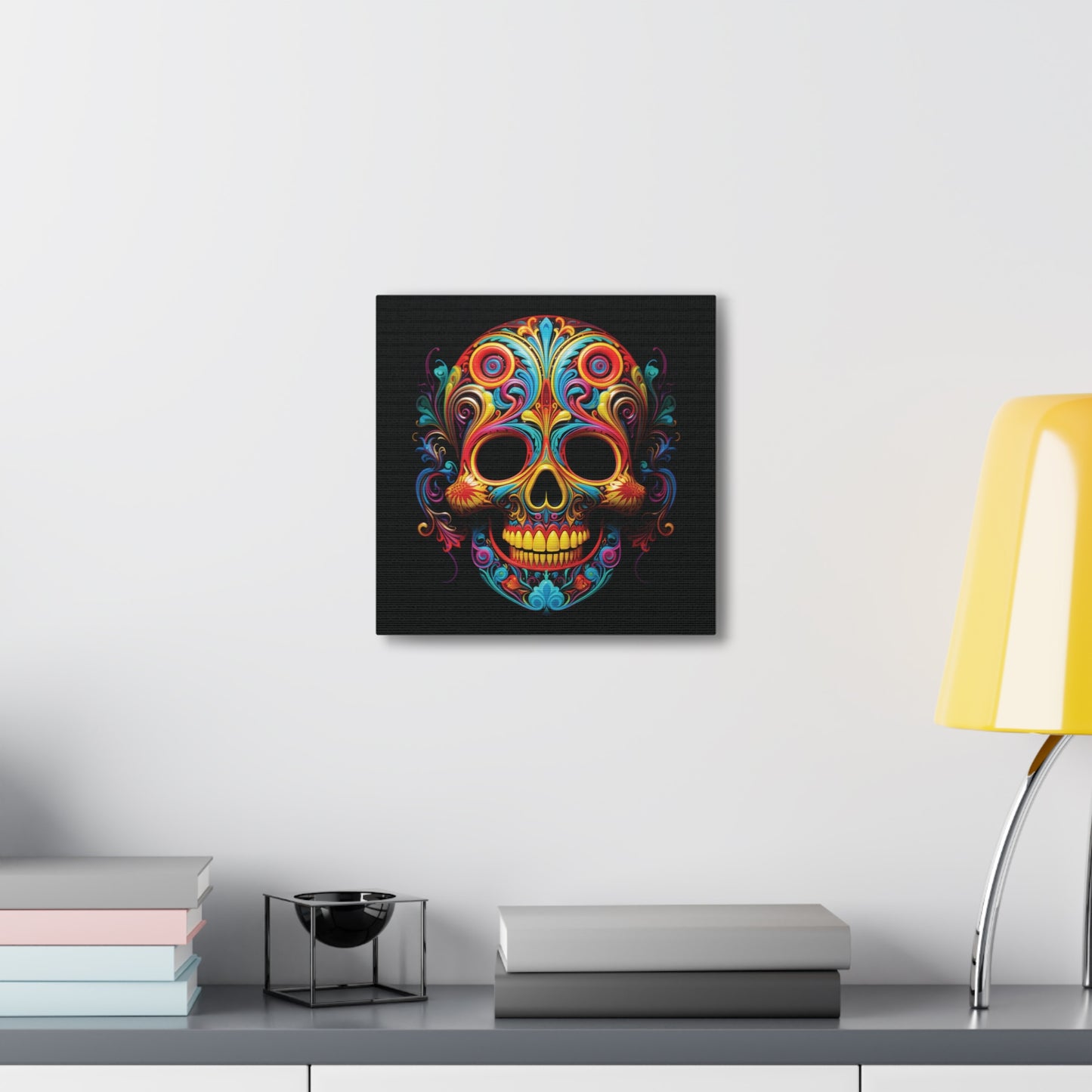 Canvas Gallery Wraps Macro Skull Color 1