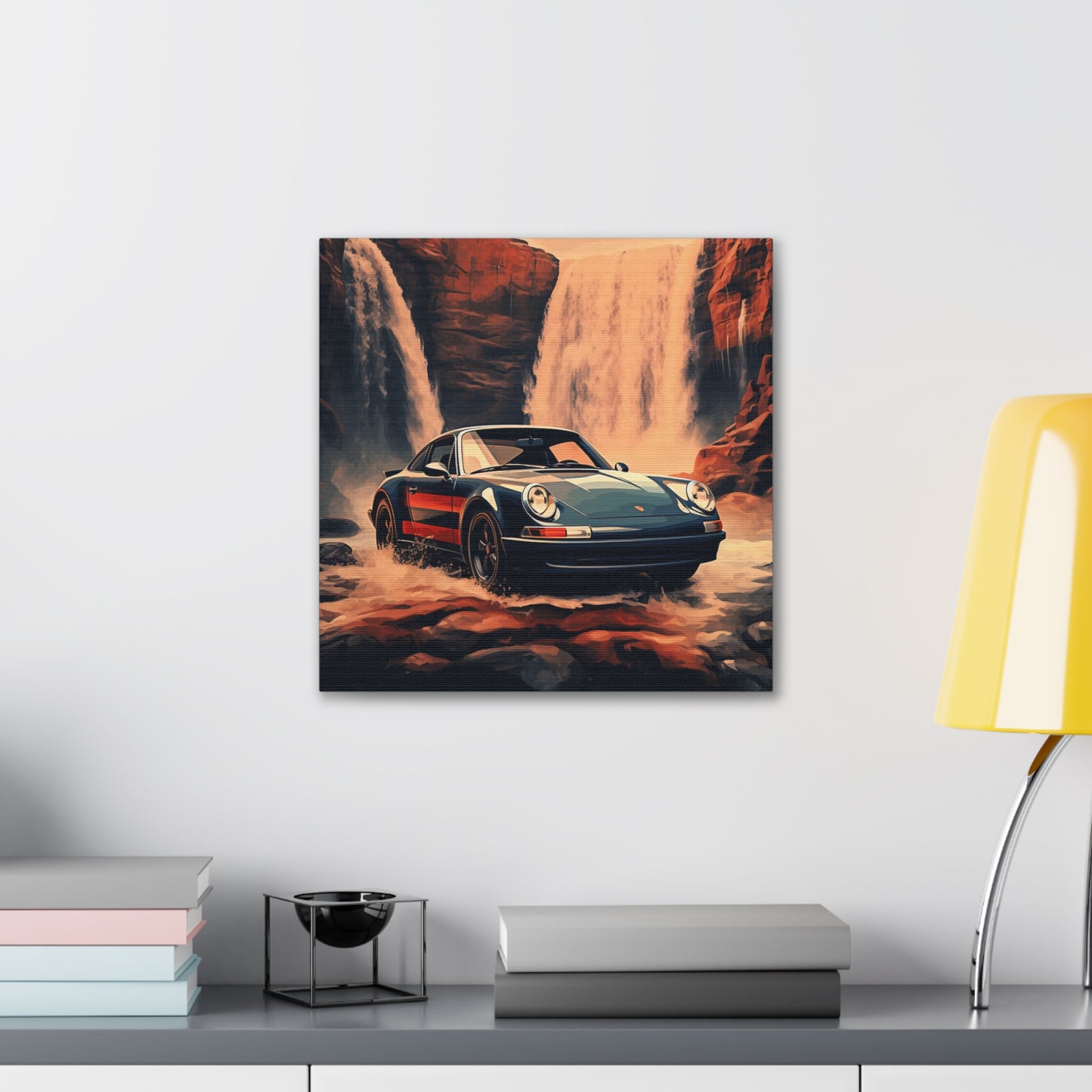 Canvas Gallery Wraps American Flag Porsche Abstract 3