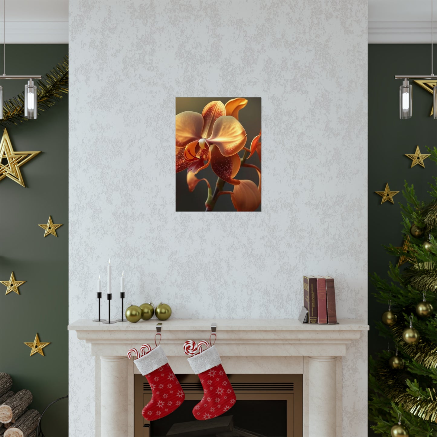 Premium Matte Vertical Posters Orange Orchid 1