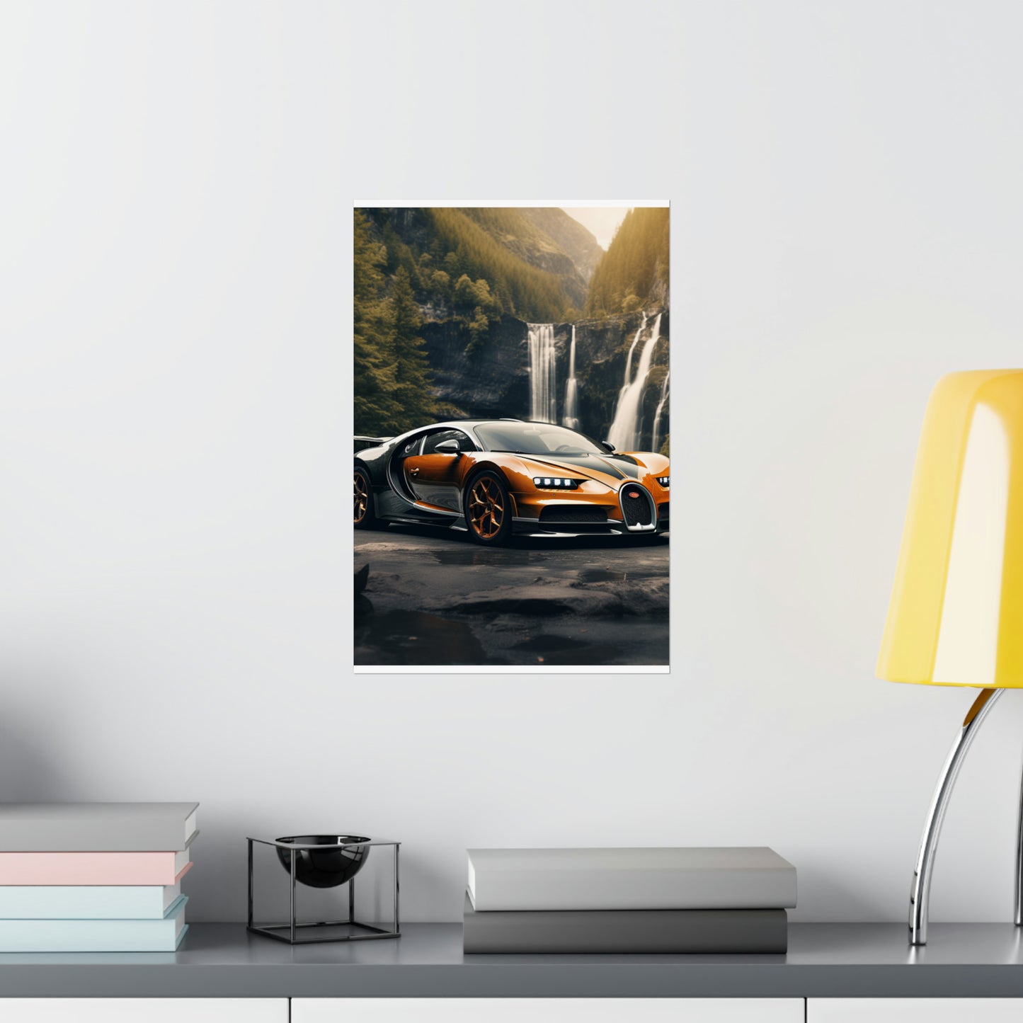 Premium Matte Vertical Posters Bugatti Waterfall 3