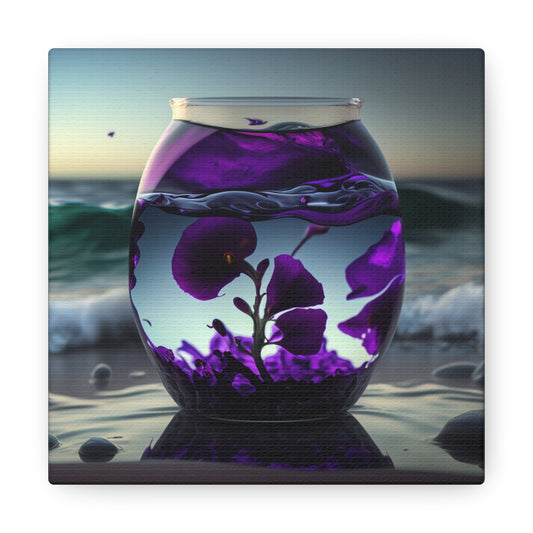 Canvas Gallery Wraps Purple Sweet pea in a vase 4