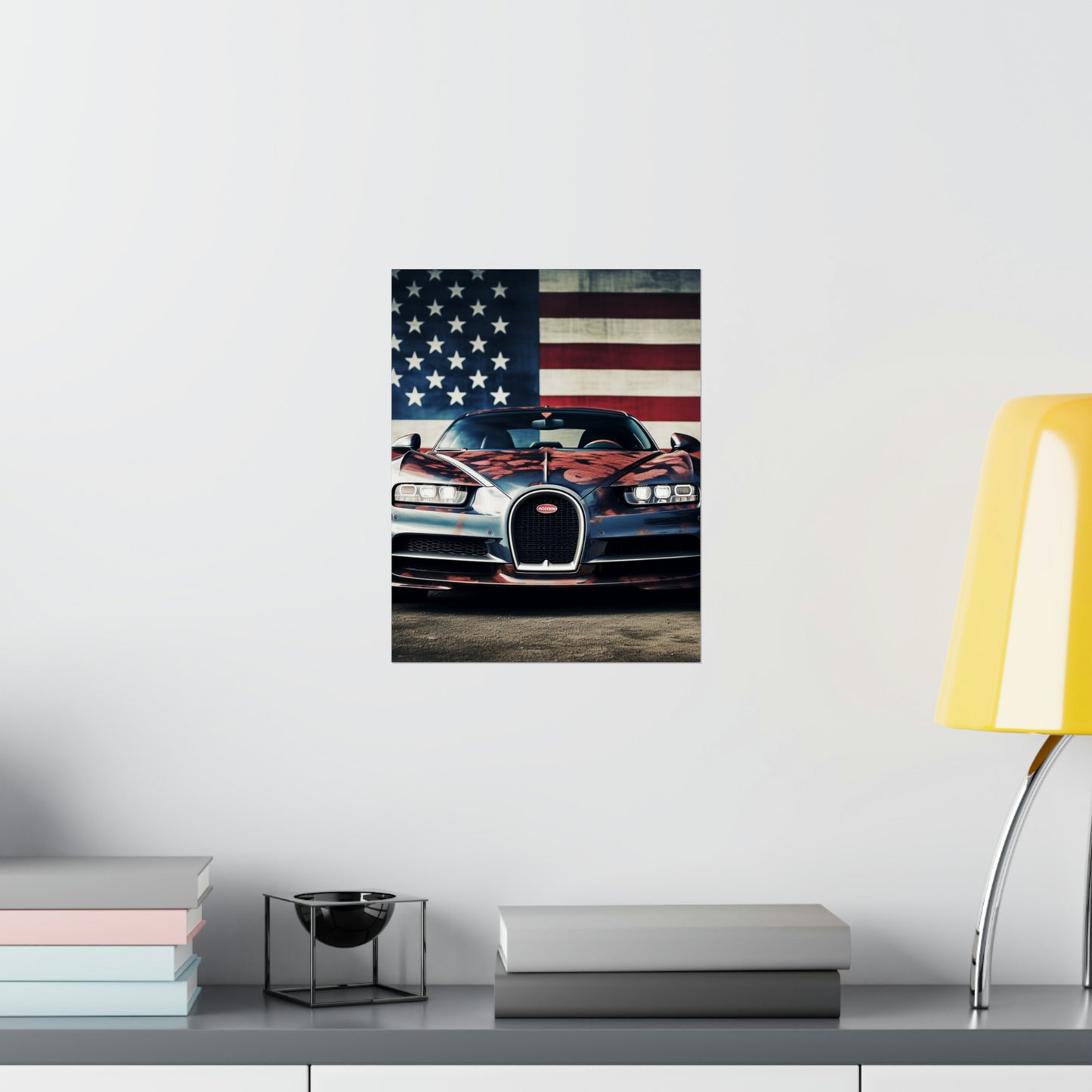 Premium Matte Vertical Posters Bugatti Flag 3