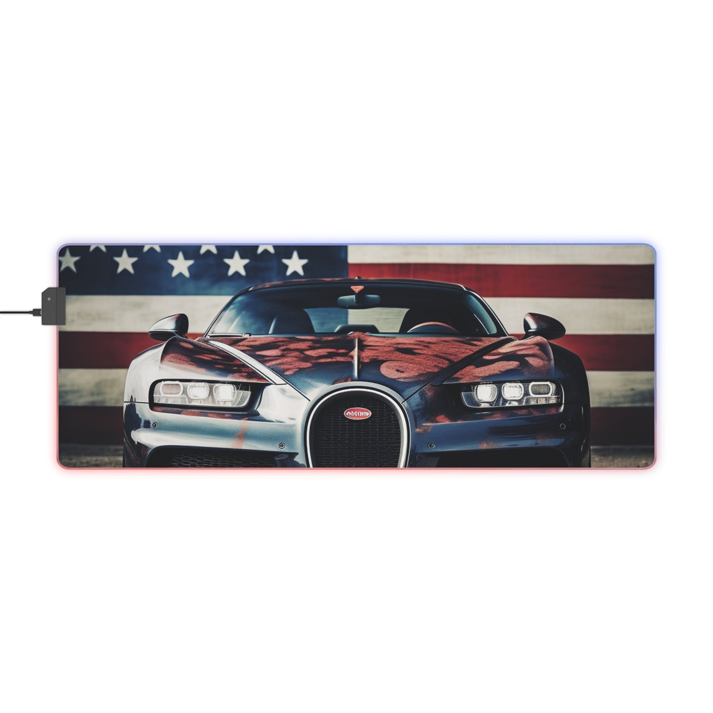 LED Gaming Mouse Pad Bugatti Flag 3