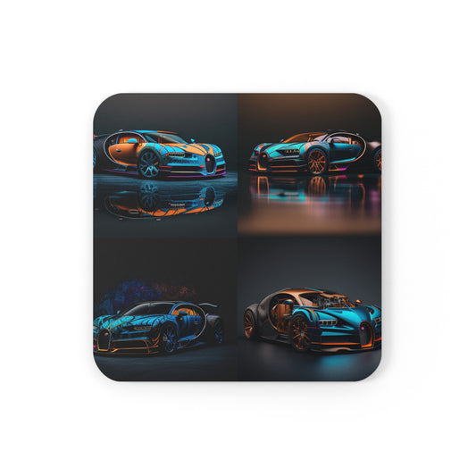 Corkwood Coaster Set Bugatti Blue 5