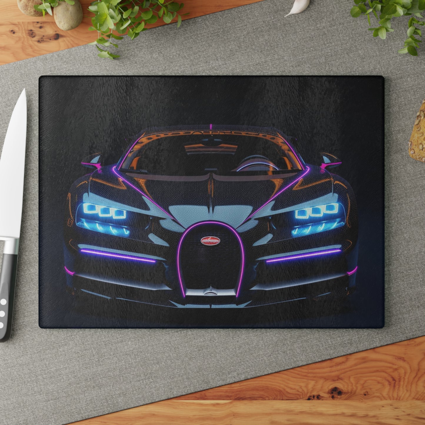 Glass Cutting Board Hyper Bugatti Chiron 2