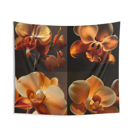 Indoor Wall Tapestries Orange Orchid 5