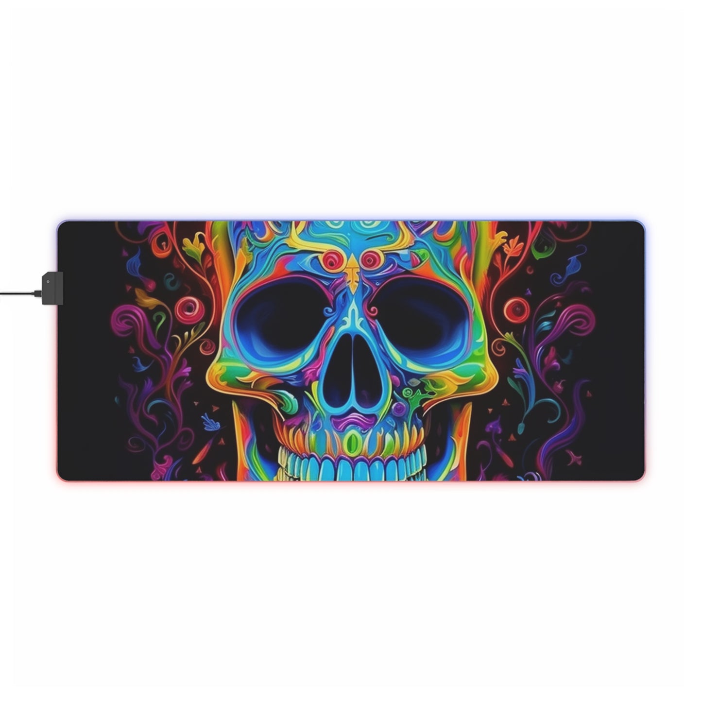 LED Gaming Mouse Pad Macro Skull Color 4