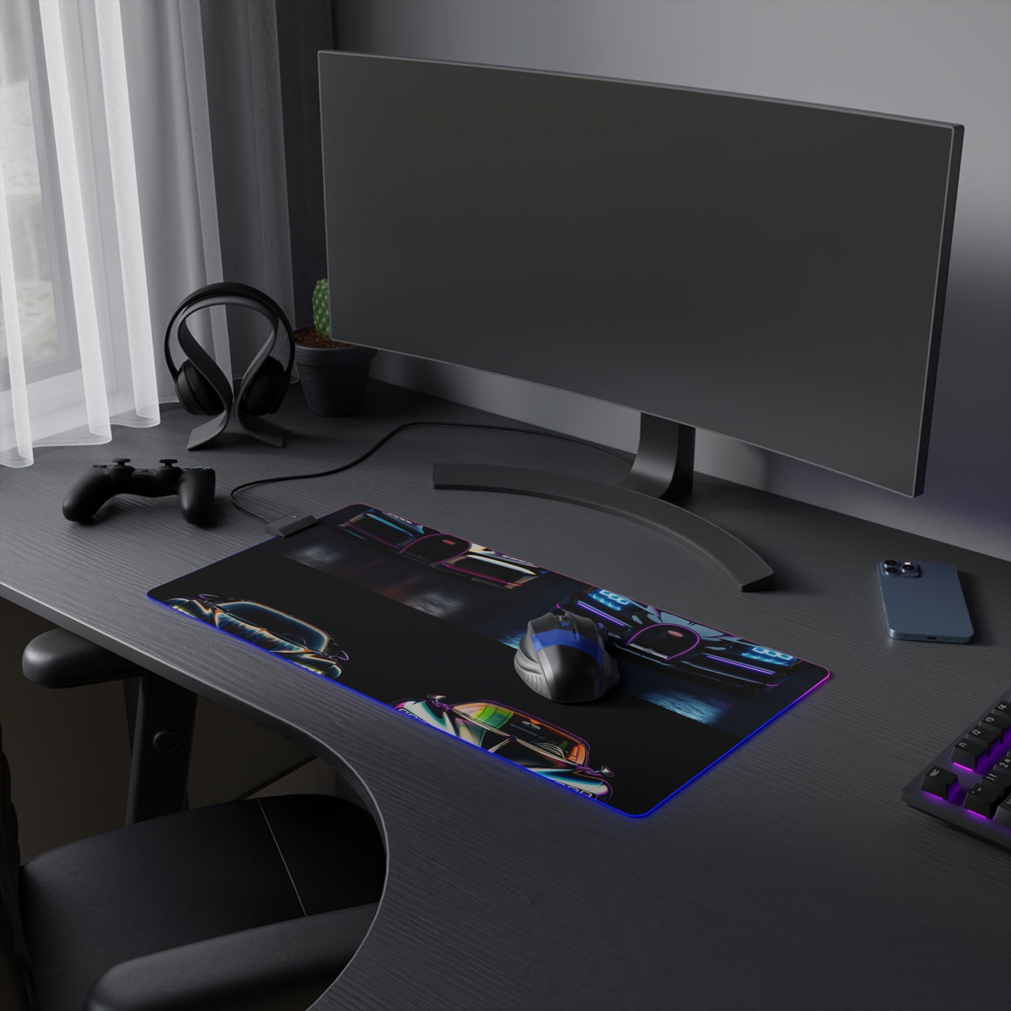 LED Gaming Mouse Pad Hyper Bugatti Chiron 5