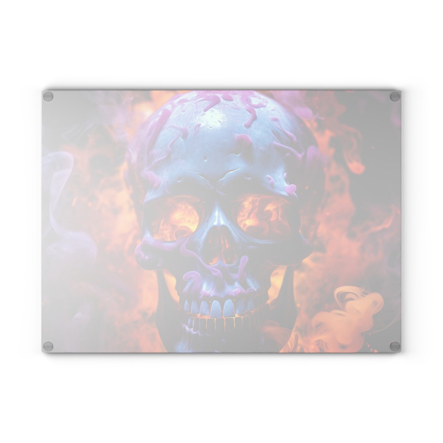 Glass Cutting Board Macro Skull 3