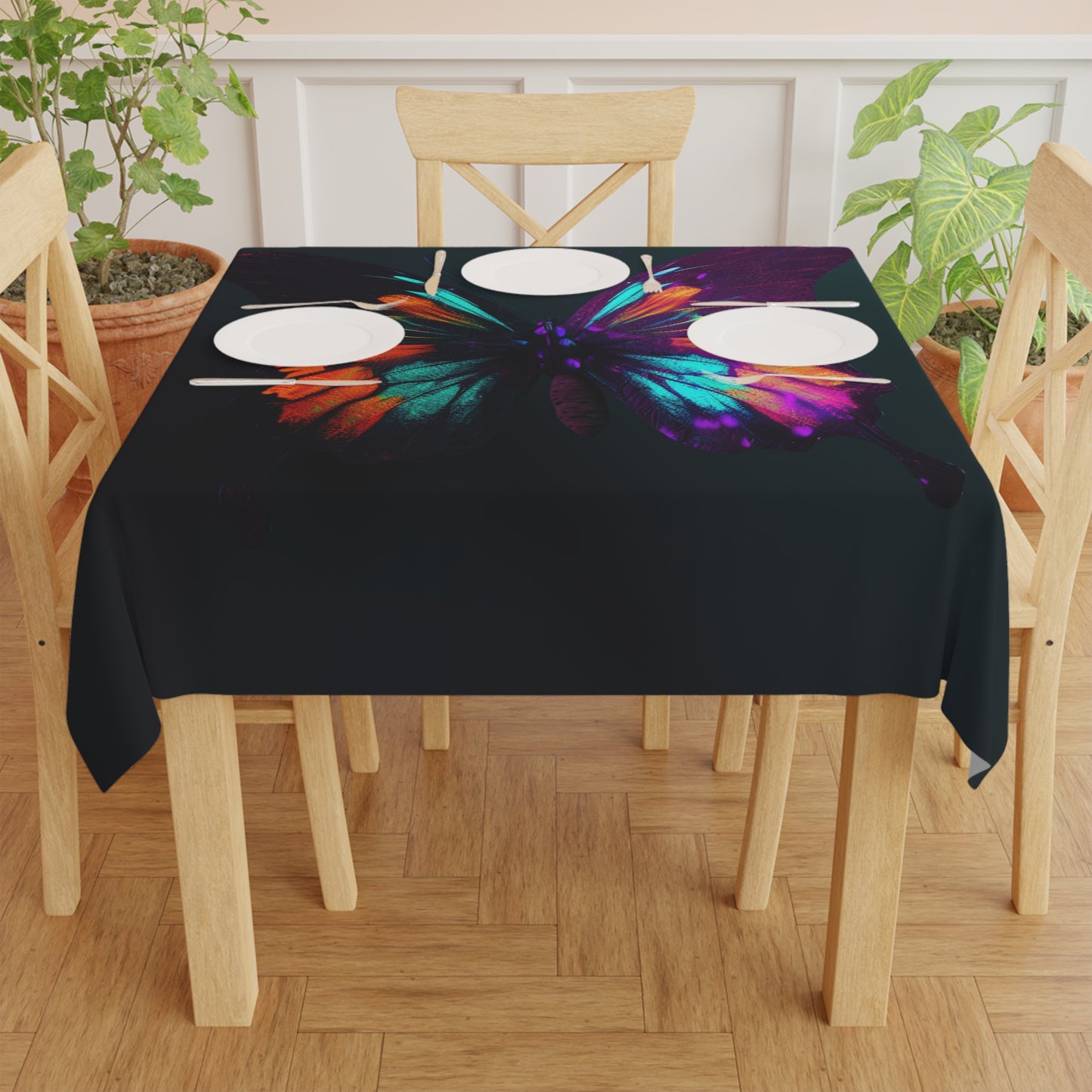Tablecloth Hyper Colorful Butterfly Purple 4