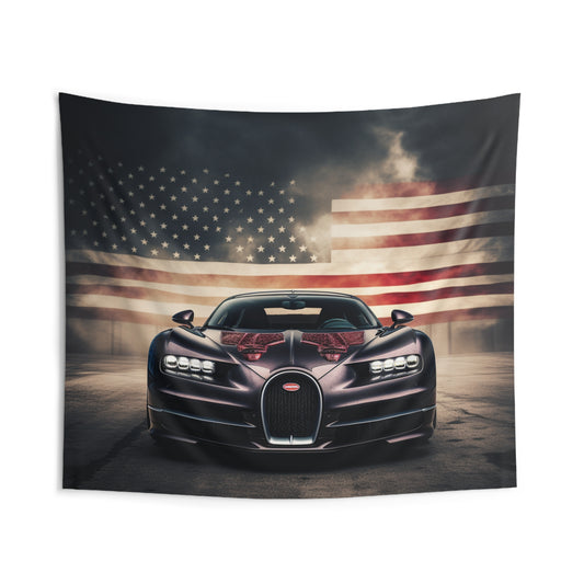 Indoor Wall Tapestries American Flag Background Bugatti 2
