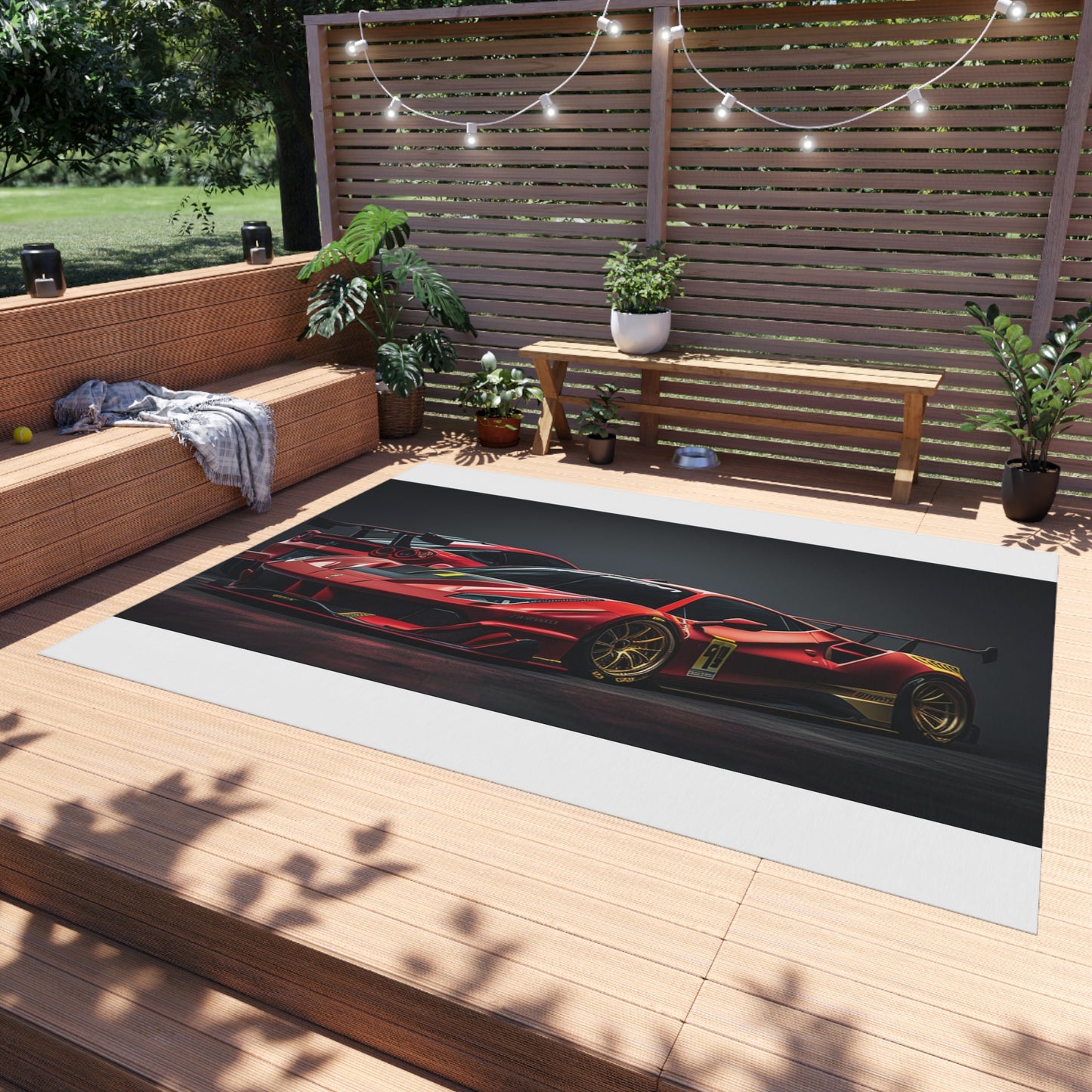 Outdoor Rug  Ferrari Red 3