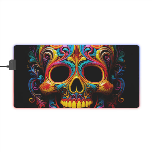 LED Gaming Mouse Pad Macro Skull Color 1