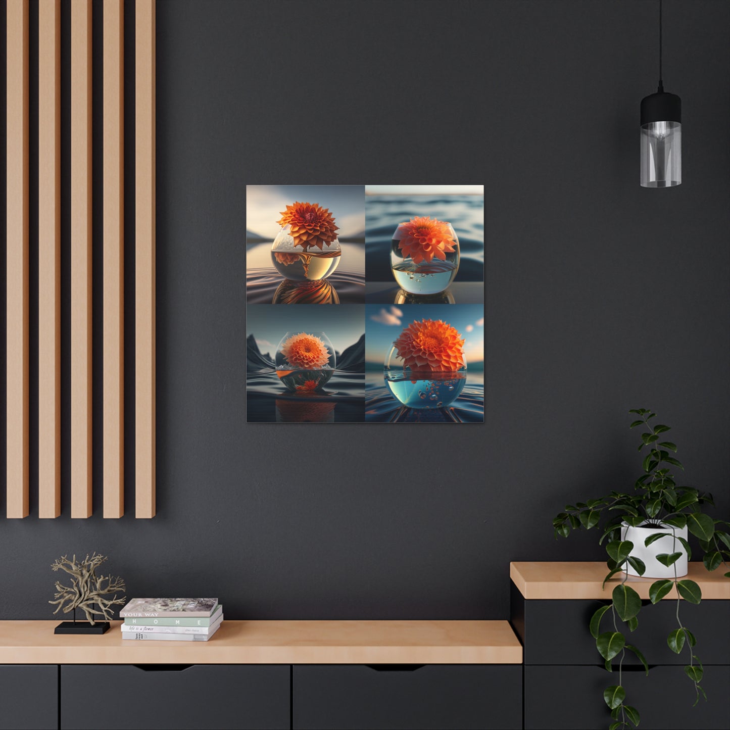 Canvas Gallery Wraps Dahlia Orange 5