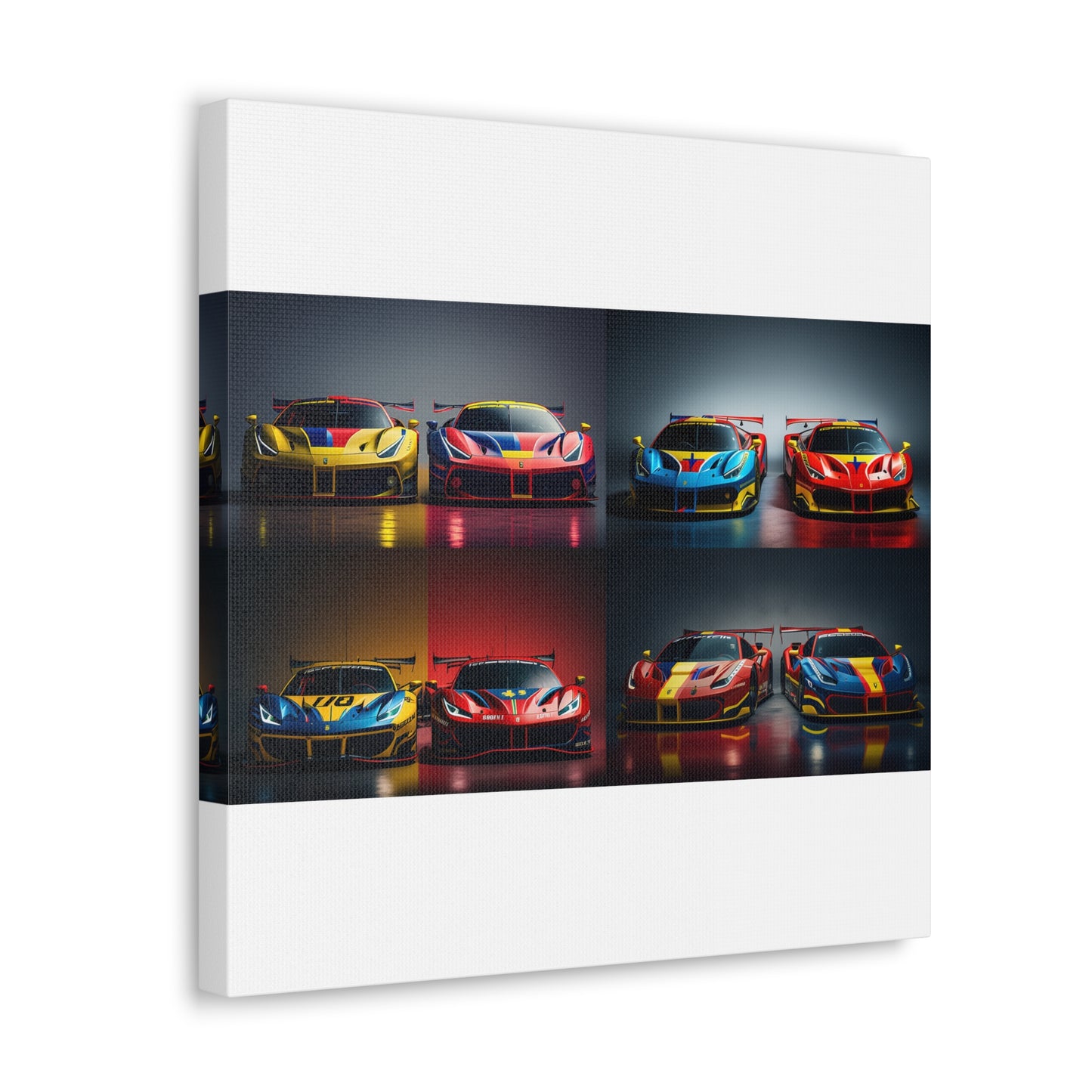 Canvas Gallery Wraps Ferrari Red Blue 5