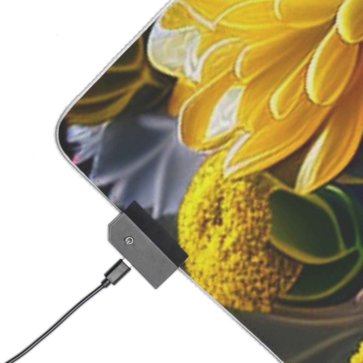 LED Gaming Mouse Pad Yellow Hermosas Flores Amarillas 3