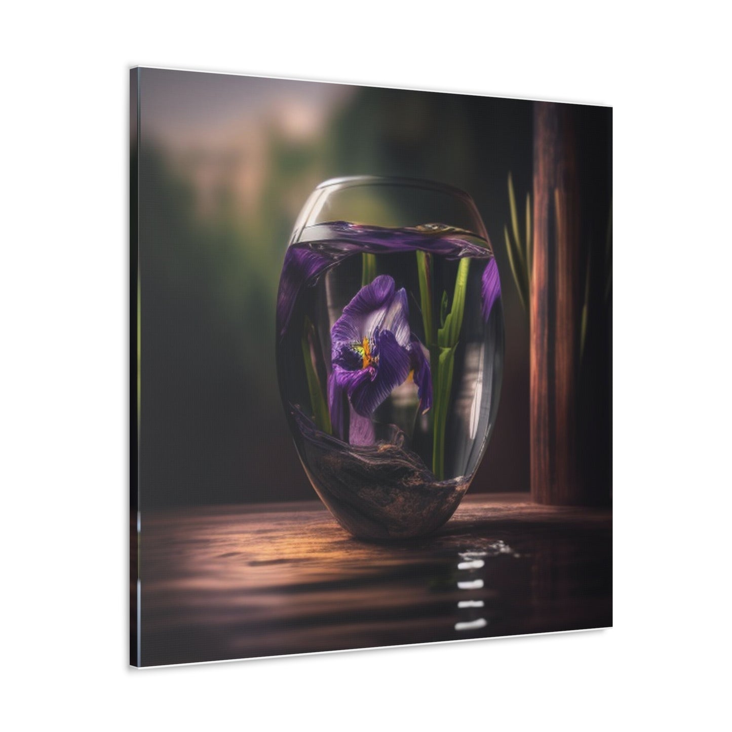 Canvas Gallery Wraps Purple Iris in a vase 4