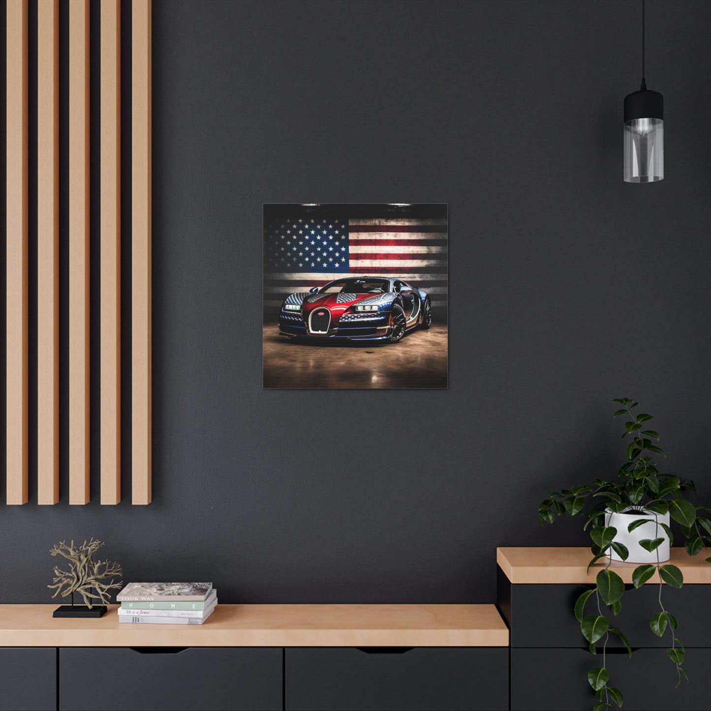 Canvas Gallery Wraps Bugatti American Flag 1