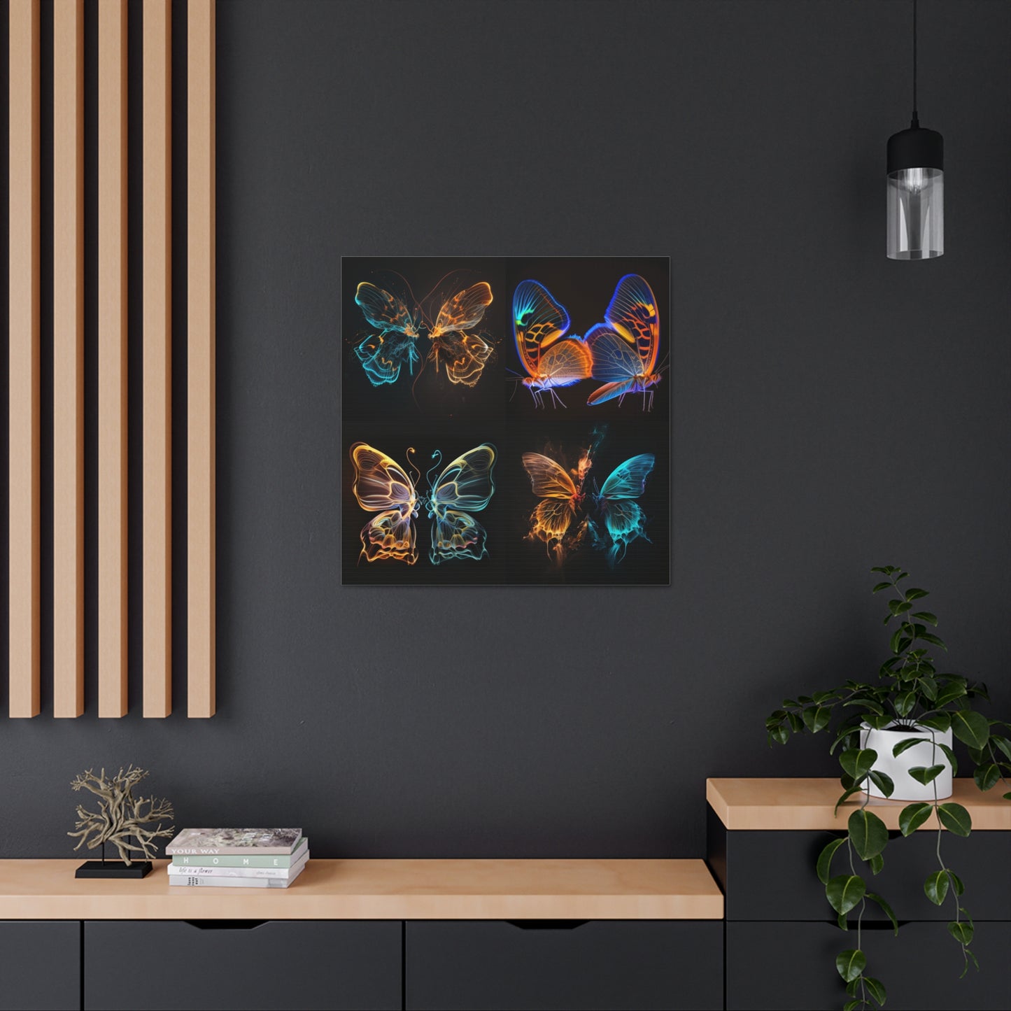 Canvas Gallery Wraps Neon Glo Butterfly 5